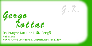 gergo kollat business card