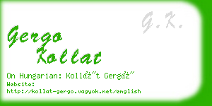 gergo kollat business card
